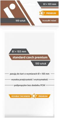 Koszulki na karty Rebel (61x103 mm) "Standard Czech Premium" 100 sztuk