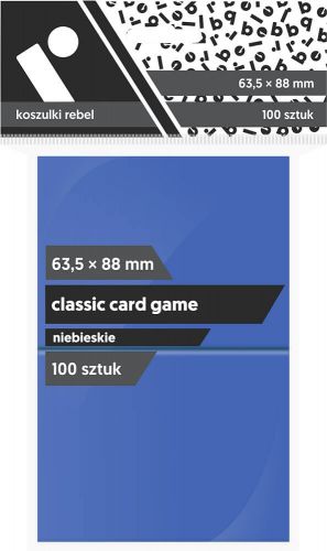 Koszulki na karty Rebel Classic Card Game 63,5x88 mm) CCG - 100 szt. - Niebieskie