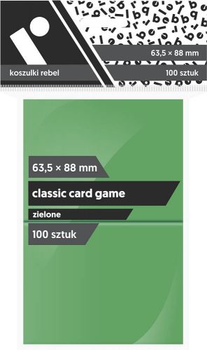 Koszulki na karty Rebel Classic Card Game 63,5x88 mm) CCG - 100 szt. - Zielone