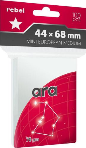 Koszulki na karty Rebel (44x68 mm) Mini European Medium  Ara
