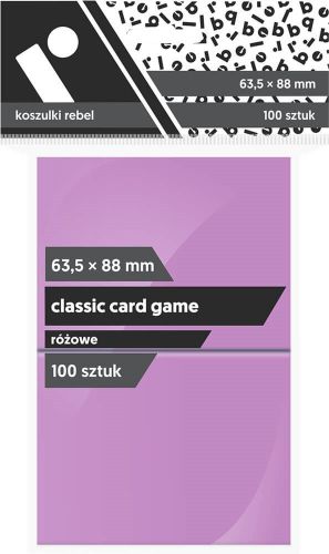 Koszulki na karty Rebel Classic Card Game 63.5x88 mm) CCG - 100 szt. - Różowe